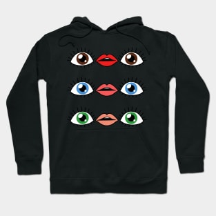 Eye Mouth Eye Emoji set Hoodie